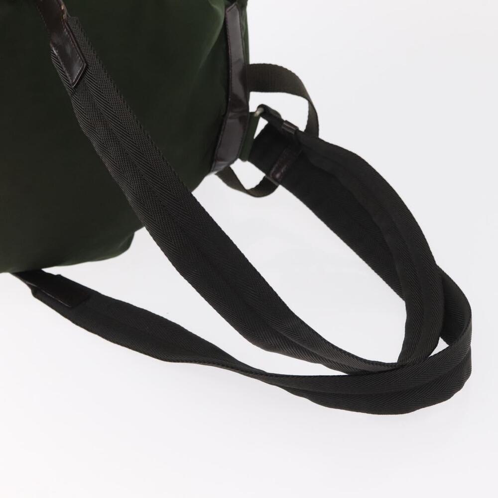 PRADA Backpack Nylon Khaki Silver Auth ti3500 - Picture 9 of 16